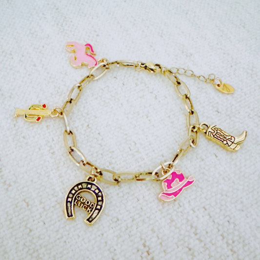 Ellison&Young - Yeehaw Rodeo Charm Armband Western Iconen