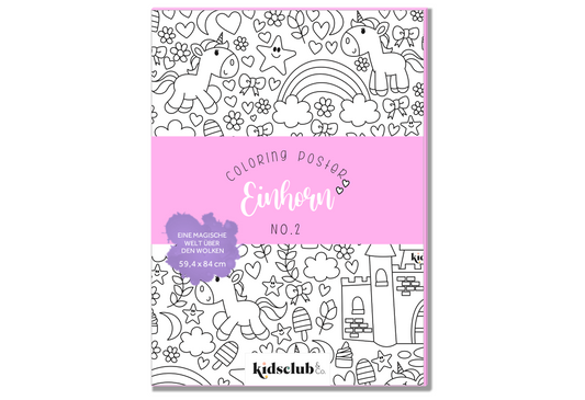 Kidsclub&Co - XXL kleurposter in geschenkdoos Eenhoorn