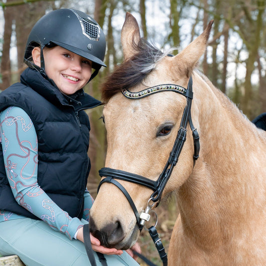 Moeders Mooiste Frontriemen - Deluxe “Bo’s Lucky Browband” Z/H-N/D