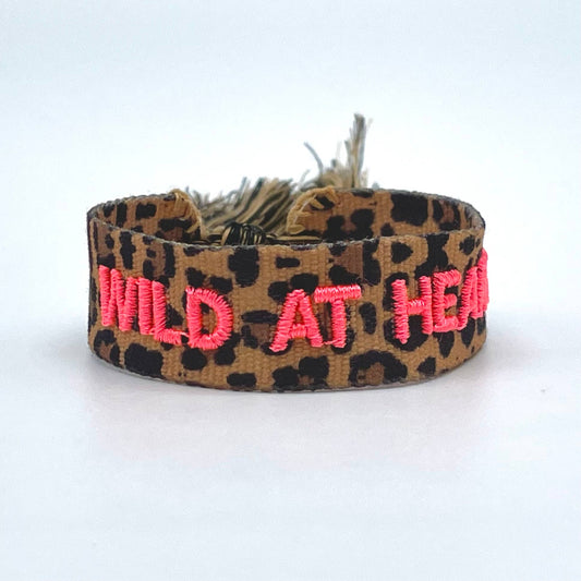 Parsley & Pepper - Wild at Heart armband panther/ neon roze