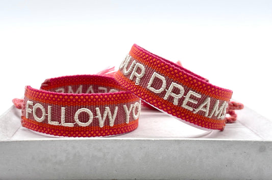 Parsley & Pepper - Follow Your Dreams armband roze/ oranje
