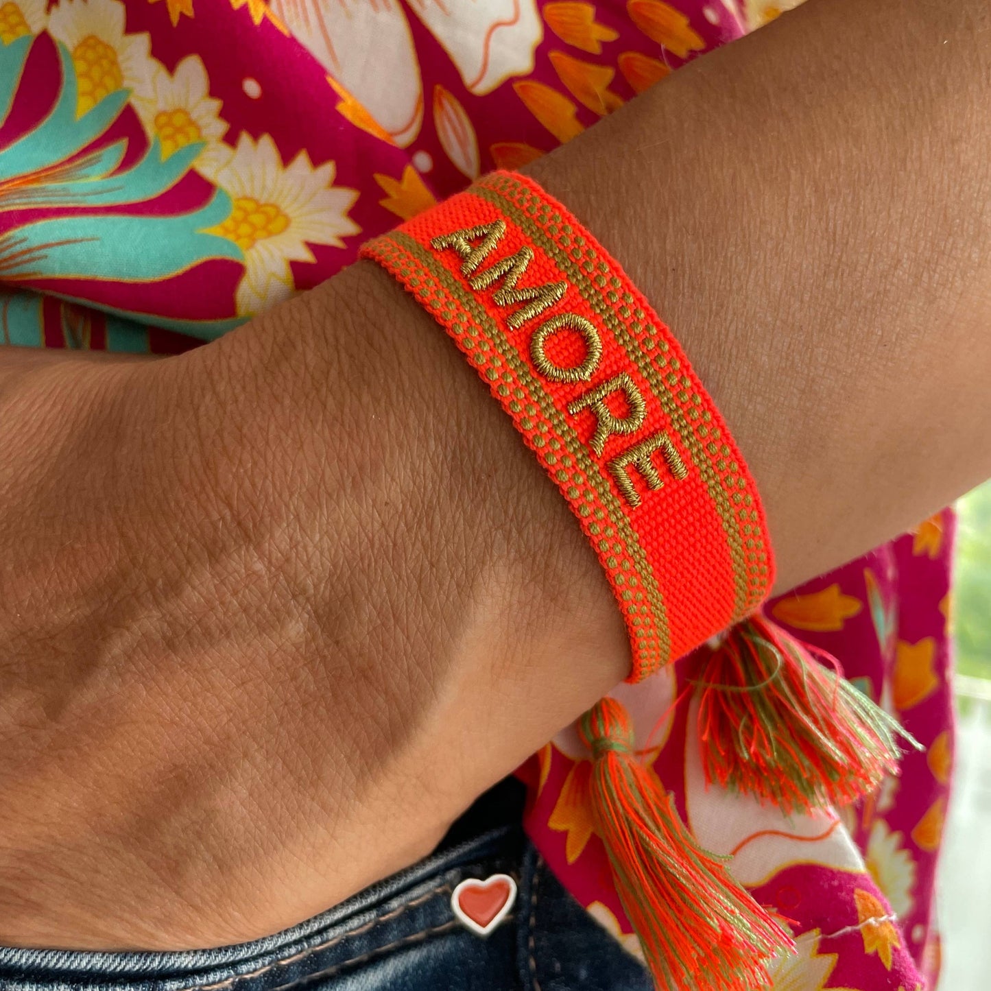 Parsley & pepper - Amore armband oranje/ goud