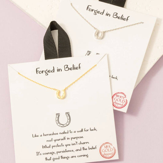 Fame - Vergulde Westerse Hoefijzer ketting goud/zilver