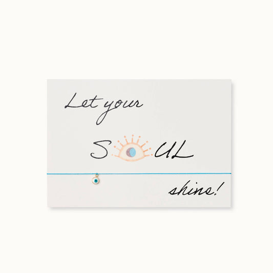 ByVivi - Armband met kaart: Let your soul shine