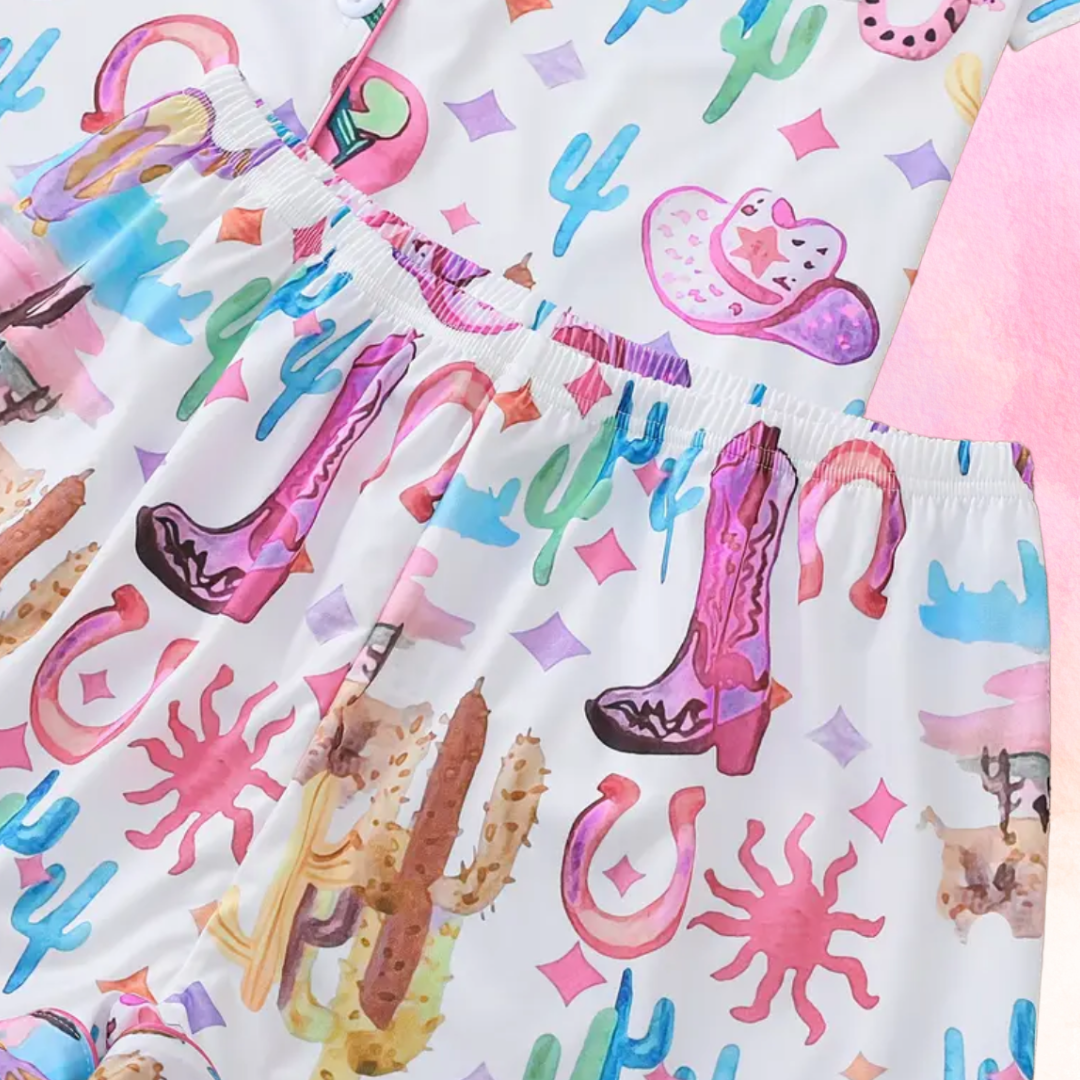 FMH - Dames zomerse pyjama set/ loungepak Crazy Cactus