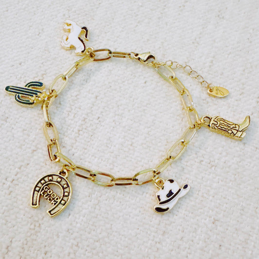 Ellison&Young - Yeehaw Rodeo Charm Armband Western Iconen