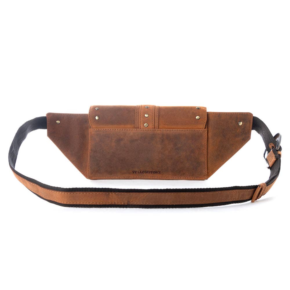 Myra Bag - Yellowstone High Plains Lederen heuptas met gesp