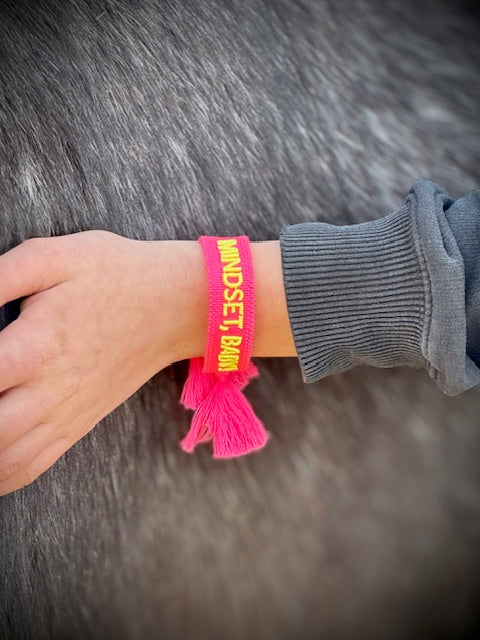 Parsley & pepper - Mindset, Baby! armband neon roze/ geel of blauw