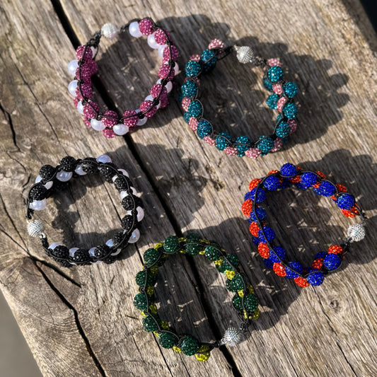 Wishbands by Jolien - Knotband "Classic" zwart/parel