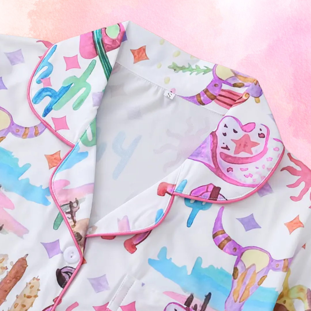 FMH - Dames zomerse pyjama set/ loungepak Crazy Cactus