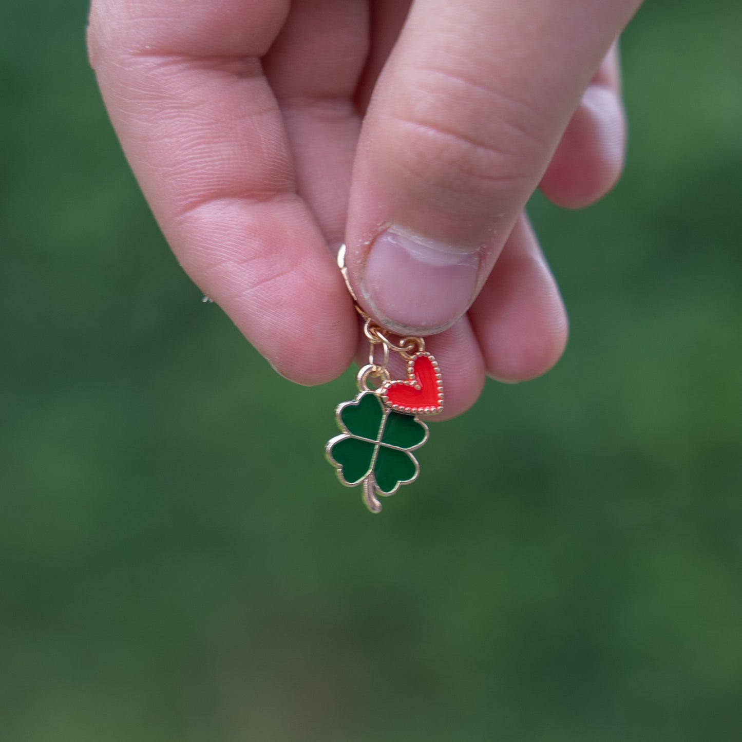 FMH - Lucky Charm hoofdstelbedel Klavertje vier met hartje