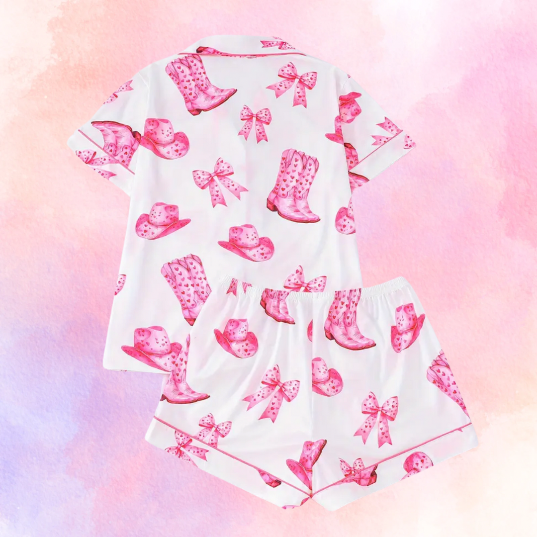 FMH - Dames zomerse pyjama set/ loungepak Sweet Pink