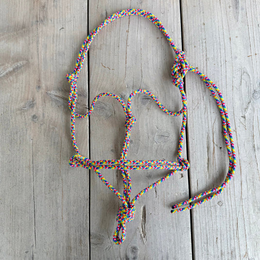 Het Paardenatelier - Touwhalster Basic Regenboog