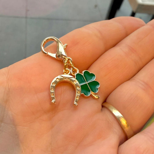 FMH - Lucky Charm hoofdstelbedel Double Luck Klavertje vier en Hoefijzer