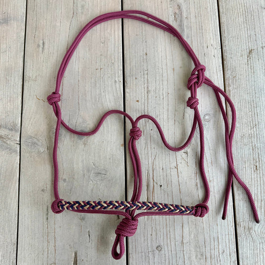 Het Paardenatelier - Touwhalster Luna ‘Noble Rouge’ bordeaux/blauw