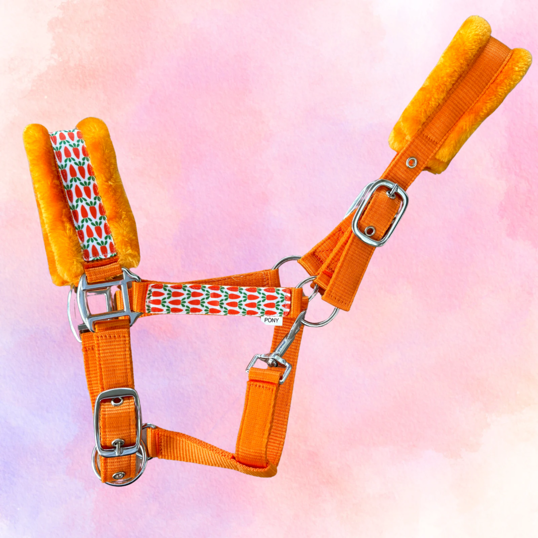 Happy Halsters - Oranje wortel halster (bont)