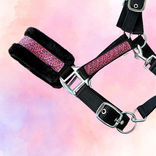 Happy Halsters - Zwart panter halster (bont)