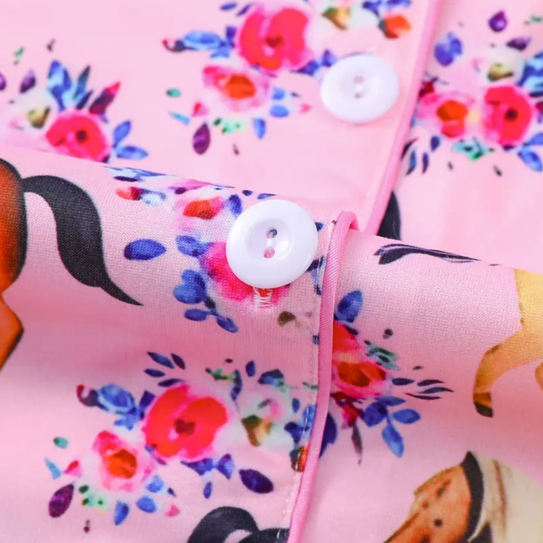 FMH - Kinder zomerse pyjama set/ loungepak Pink Pony