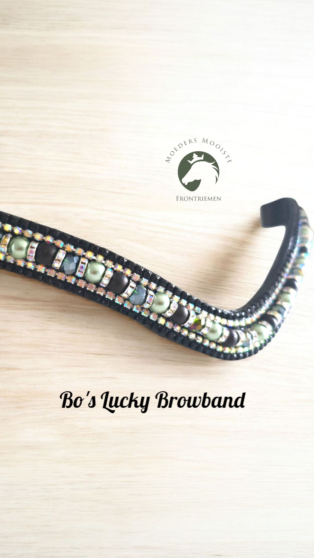 Moeders Mooiste Frontriemen - Deluxe “Bo’s Lucky Browband” Z/H-N/D