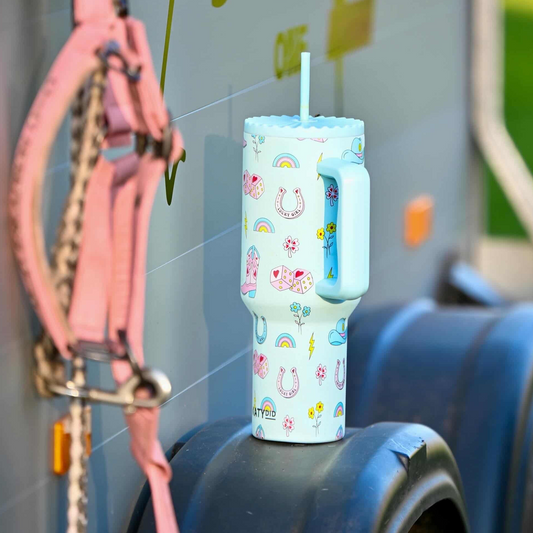 Katydid - Tumbler Cowgirl western mint 38Oz thermosbeker