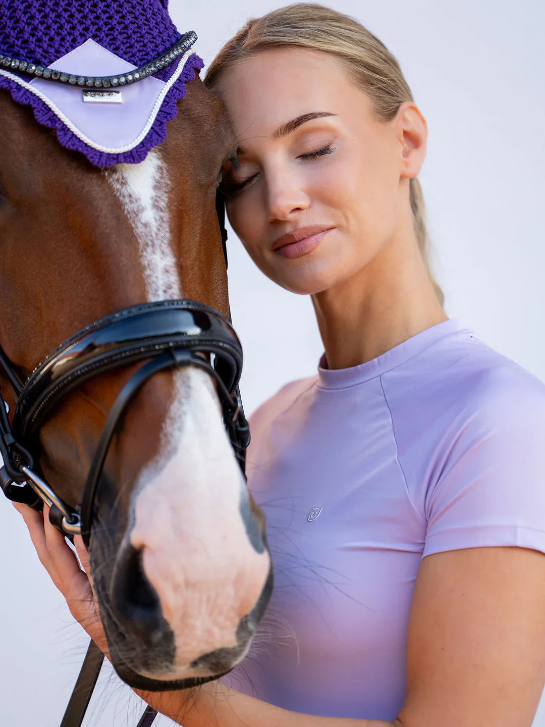 Equestrian Stockholm - SS26 Lavender - Dynamic Base Layer Top Short Sleeve rijtop