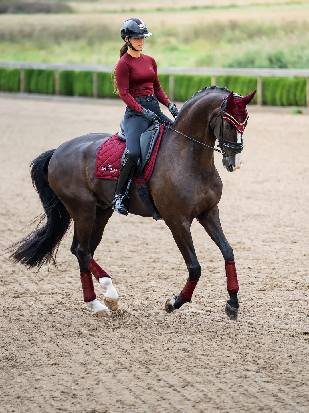 Equestrian Stockholm - Core Collection - Bordeaux Mesh Brushing Boots beenbeschermers