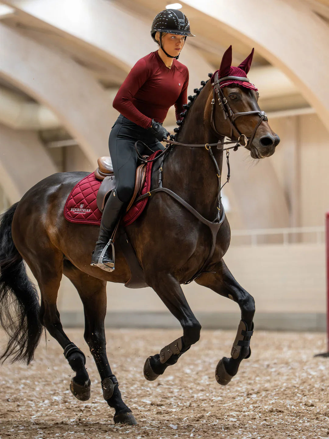 Equestrian Stockholm - Line Collection - Bordeaux Jump Saddle Pad springzadeldek