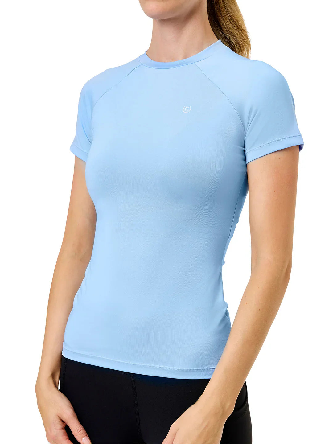 Equestrian Stockholm - SS26 Midsummer Blue - Dynamic Base Layer Top Short Sleeve rijtop