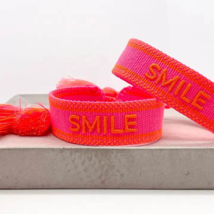 Parsley & pepper - Smile armband oranje/ turquoise