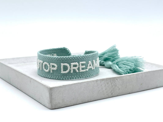 Parsley & Pepper - Never Stop Dreaming armband zeeblauw/ zand