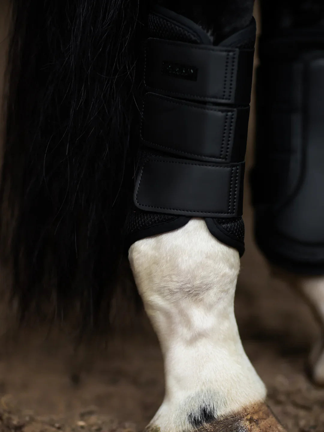 Equestrian Stockholm - Core Collection - All Black Mesh Brushing Boots beenbeschermers
