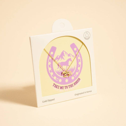 Designature - Goud Vergulde Rodeo Paard Western Ketting