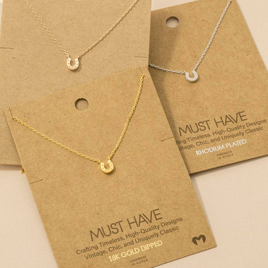 Fame - Vergulde mini-hoefijzerhanger ketting