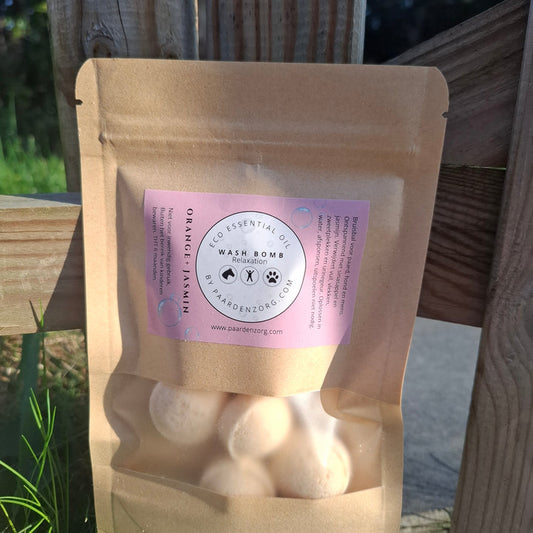 Biologische bruisballen met orange, jasmijn en magnesium voor ontspanning en verzorging