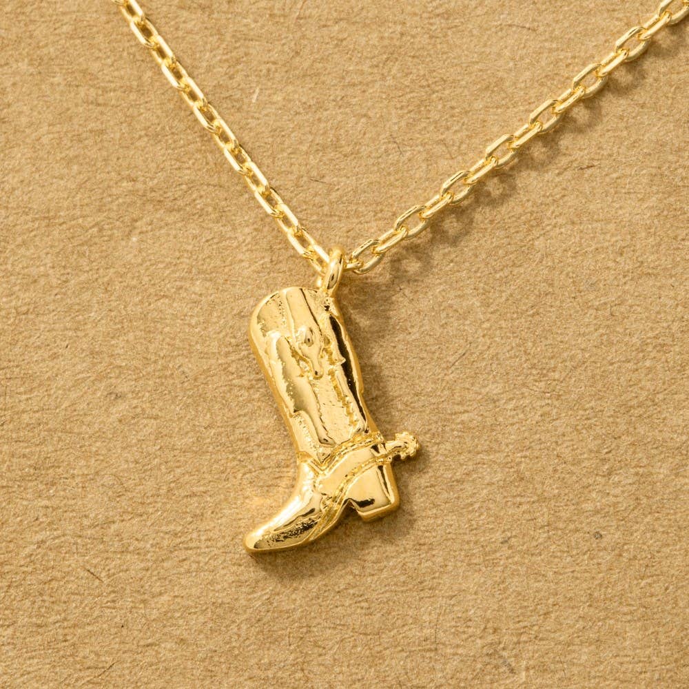 Fame - Halsketting met verguld cowboylaarsje hanger