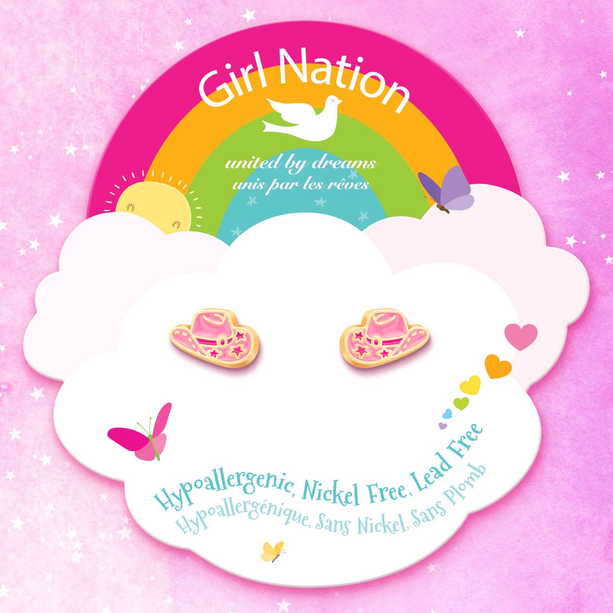 Girl Nation - Western Cowgirl Hoed oorbellen