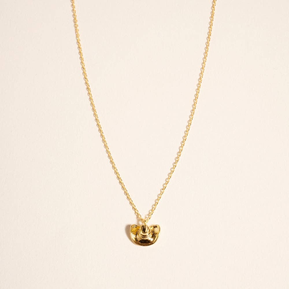 Designature - Goud Vergulde Western Cowboyhoed Rodeo Ketting