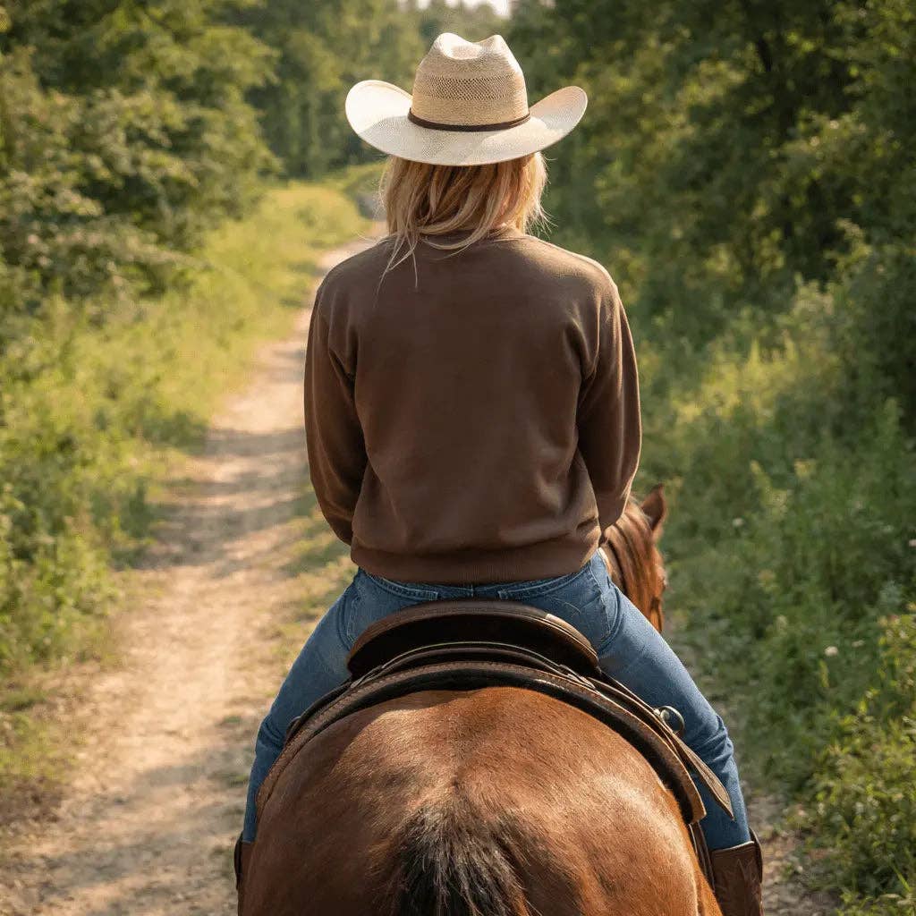 Bridle Up Hope - Cowgirl laarzen geborduurde sweatshirt
