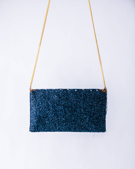 Pria Handmade - Beaded Bag Superster Fringe Denim Schoudertas