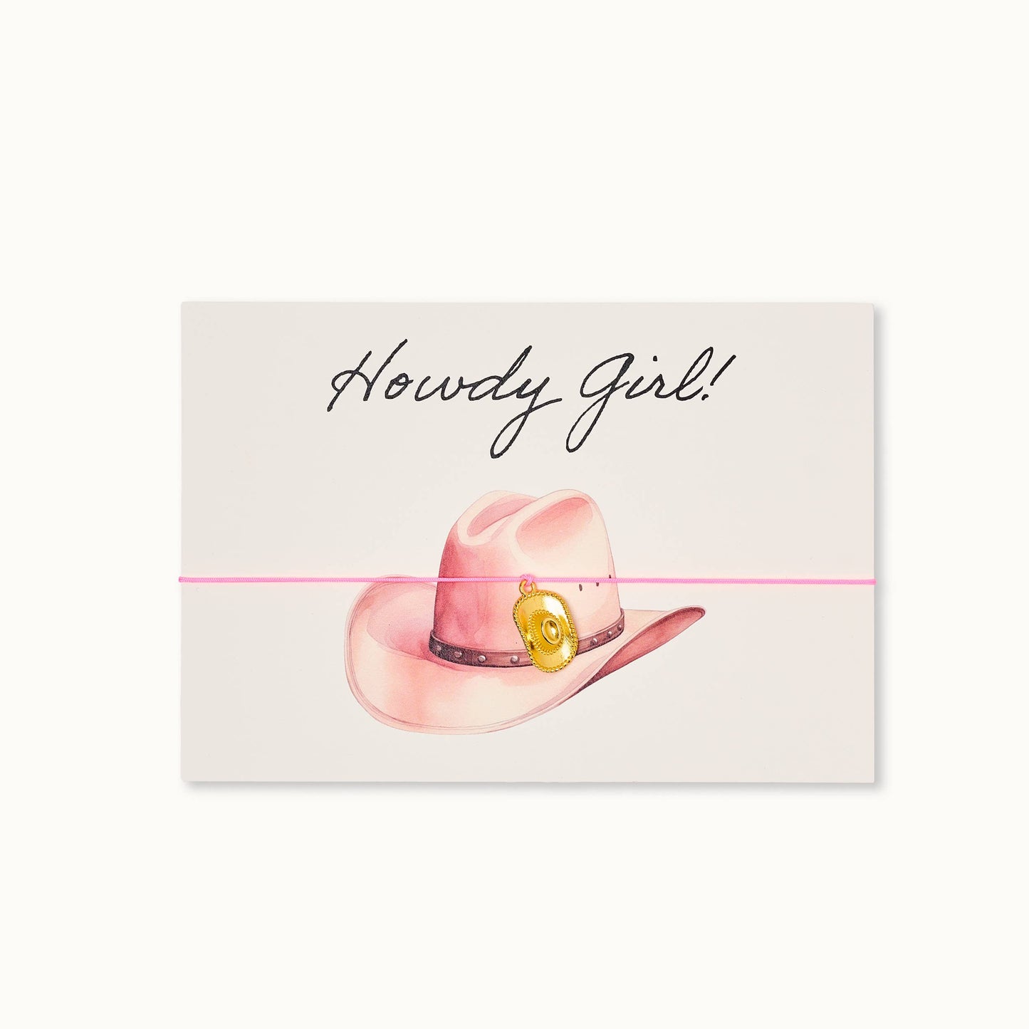 ByVivi - Armband met kaart: Howdy Girl Hoed