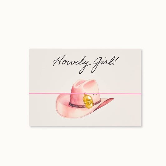 ByVivi - Armband met kaart: Howdy Girl Hoed