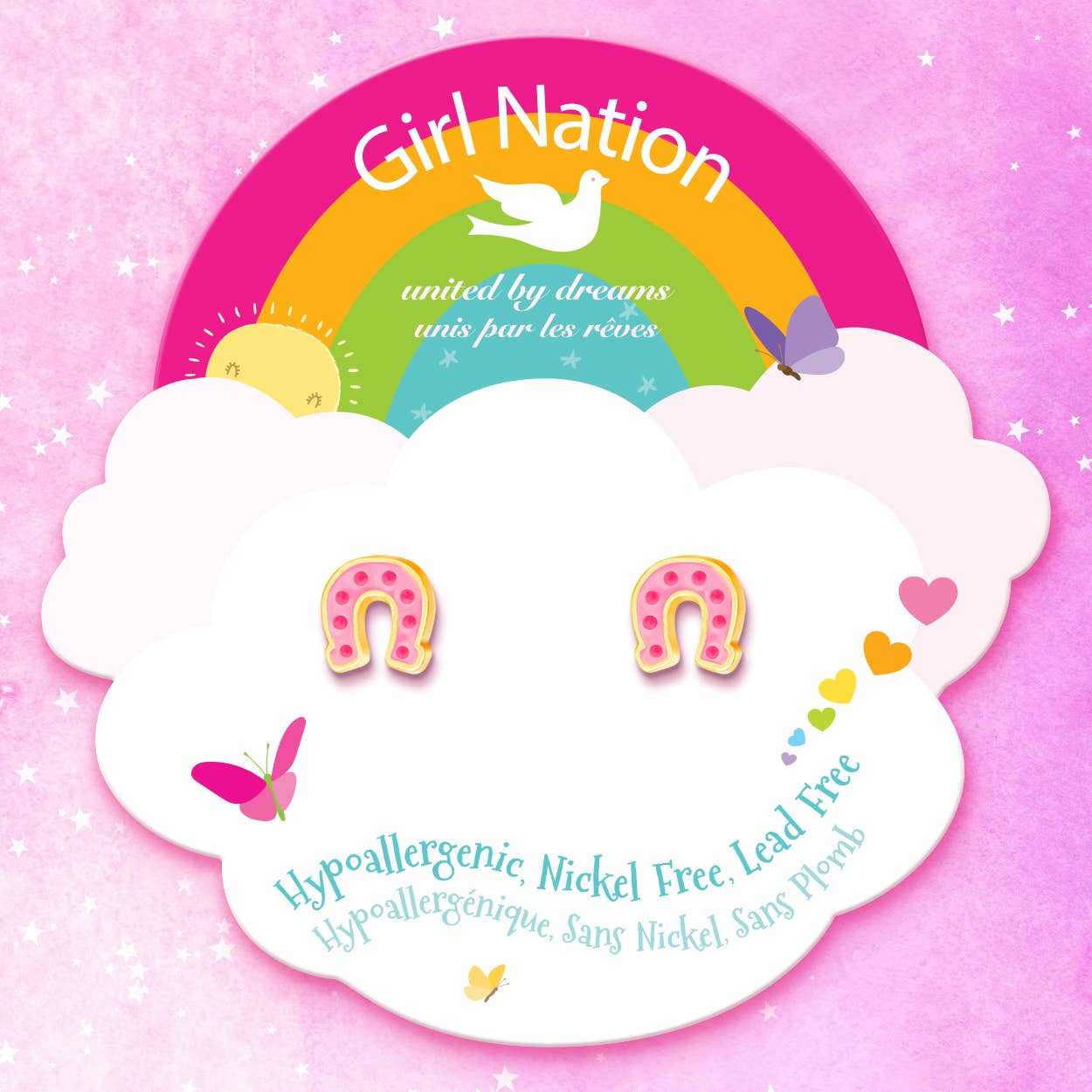 Girl Nation - Geluks hoefijzer oorbellen