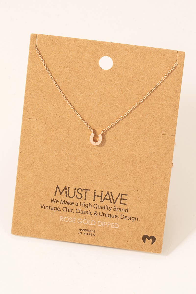 Fame - Vergulde mini-hoefijzerhanger ketting