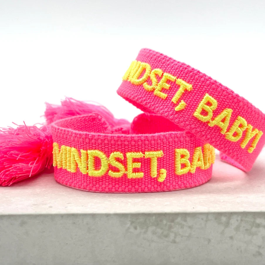 Parsley & pepper - Mindset, Baby! armband neon roze/ geel of blauw
