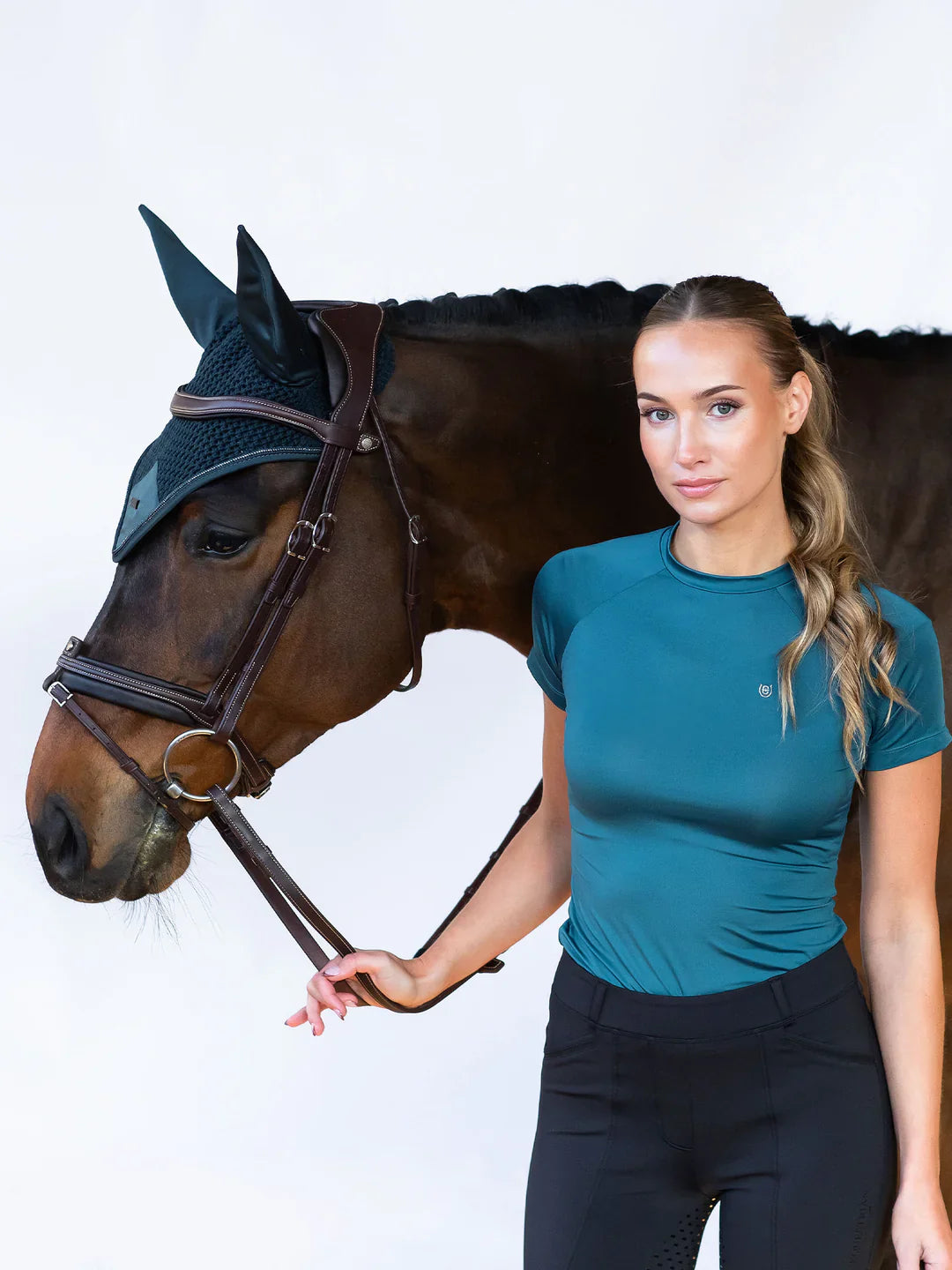 Equestrian Stockholm - FW25 Teal Blue - Ear Bonnet Modern oornetje