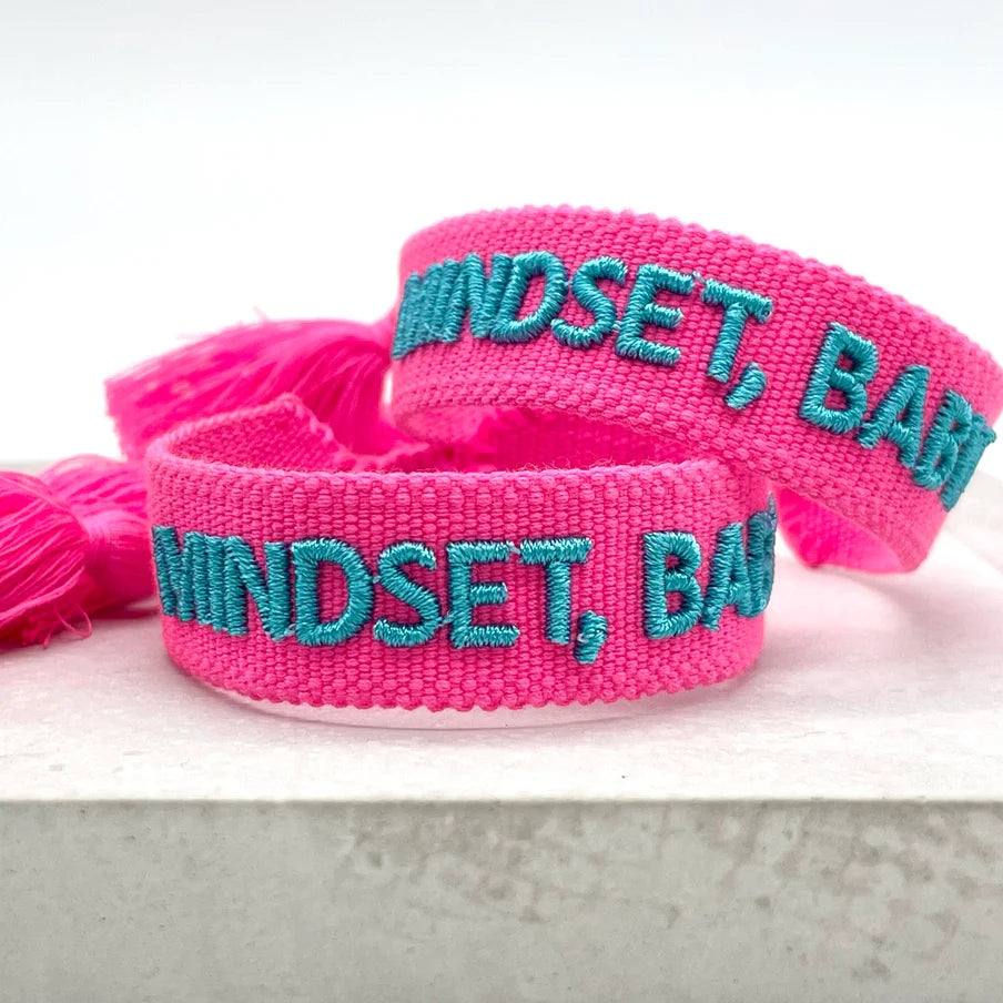 Parsley & pepper - Mindset, Baby! armband neon roze/ geel of blauw