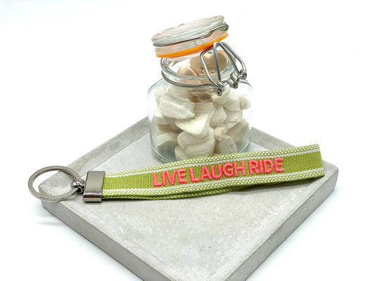 Parsley & Pepper - Live Laugh Ride Sleutelhanger olijfgroen