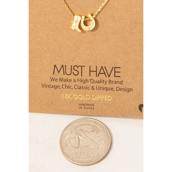 Fame - Cowboylaars hoefijzer ketting goud/zilver/rose
