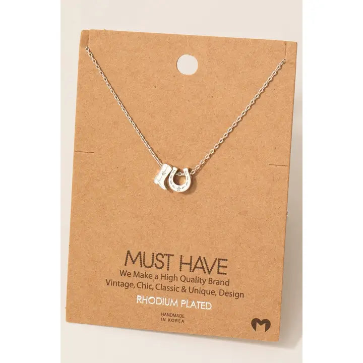 Fame - Cowboylaars hoefijzer ketting goud/zilver/rose