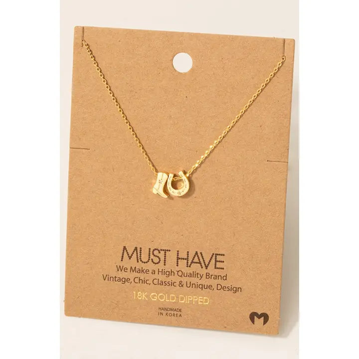 Fame - Cowboylaars hoefijzer ketting goud/zilver/rose